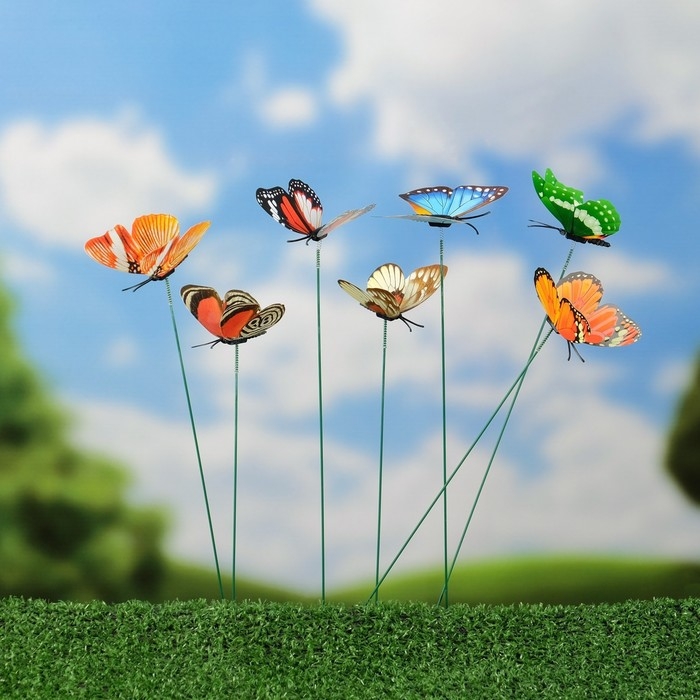 Штекер светящийся Штекер светящийся "Бабочка Вайси" 6,5х25см, набор 12шт, МИКС