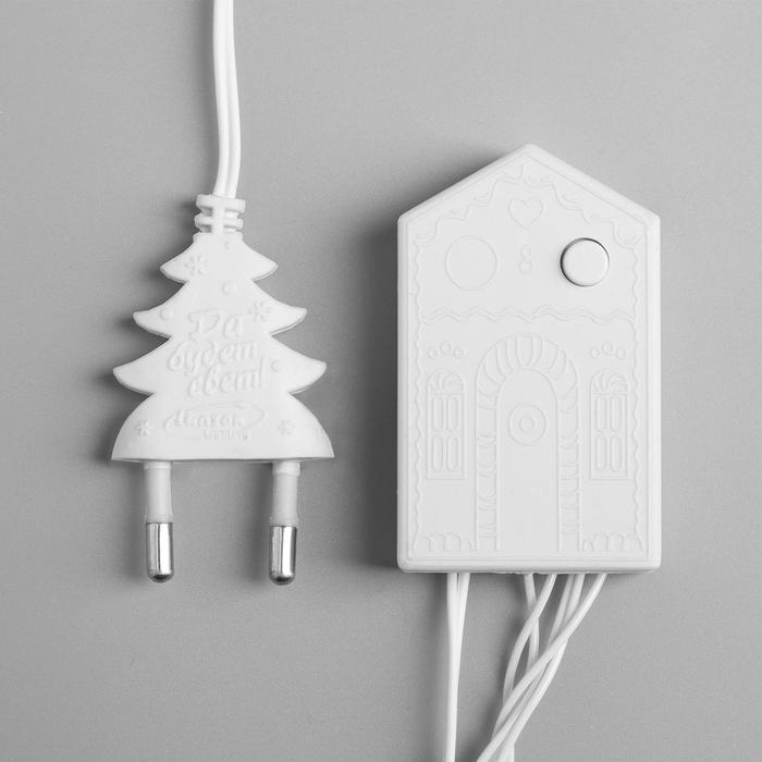 Гирлянда «Нить» 10 м, IP20, белая нить, 100 LED, свечение тёплое белое, 8 режимов, 220 В Гирлянда «Нить» 10 м, IP20, белая нить, 100 LED, свечение тёплое белое, 8 режимов, 220 В