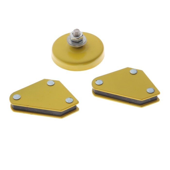 Набор магнитных угольников для сварки ТУНДРА, 45,90,135°, 4 кг, 2 шт. + клемма, 200 А, 7 кг Набор магнитных угольников для сварки ТУНДРА, 45,90,135°, 4 кг, 2 шт. + клемма, 200 А, 7 кг