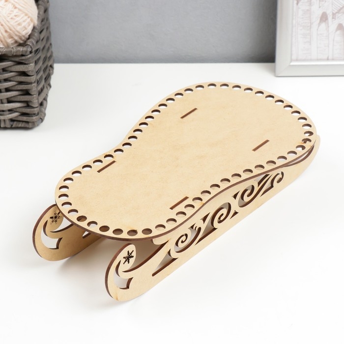 Заготовка для вязания Заготовка для вязания "Сани. Вид 3" набор 3 детали, донышко 25х15 см