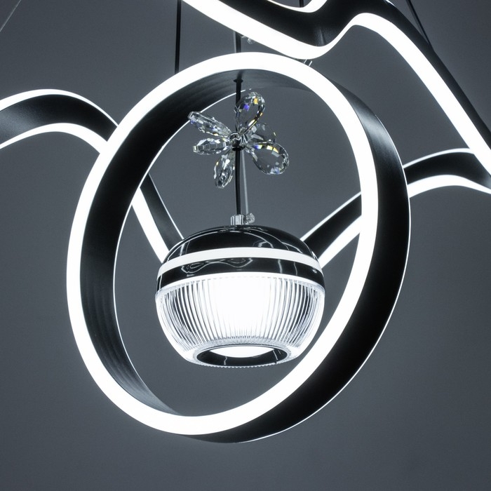 Светильник с ПДУ Светильник с ПДУ "Вива" LED 180Вт 3000-6000К черный 63х29х15-115 см