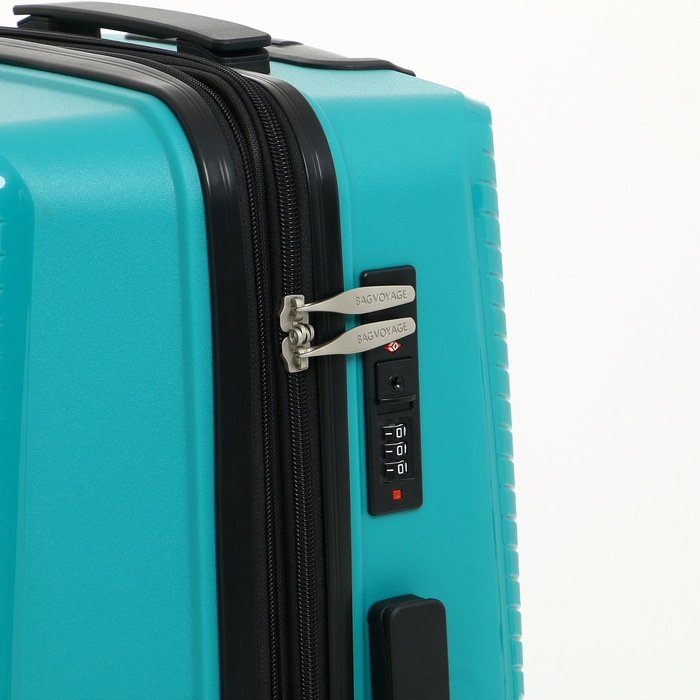 Чемодан средний 75 л (M) Bagvoyage, отдел на молнии, с расширением, кодовый замок, 4 колеса, цвет бирюзовый Чемодан средний 75 л (M) Bagvoyage, отдел на молнии, с расширением, кодовый замок, 4 колеса, цвет бирюзовый
