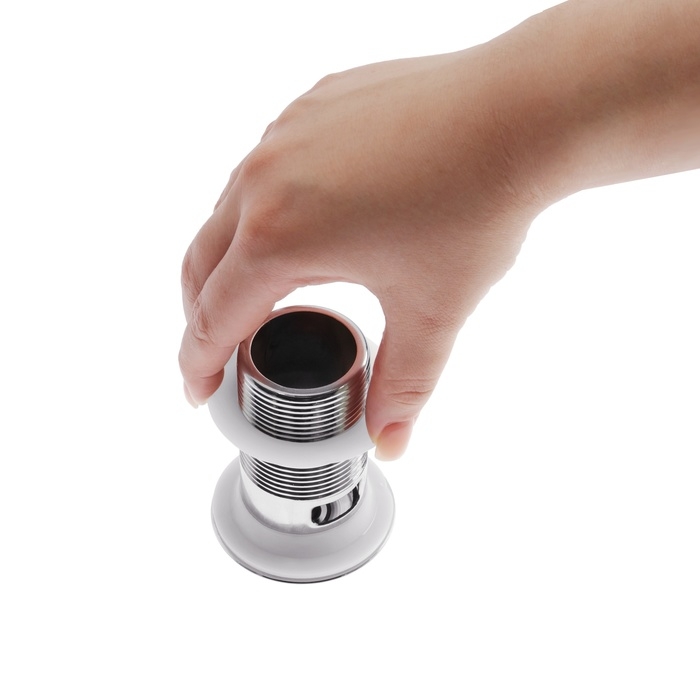 Донный клапан ZEIN BP1, 1 1/4 Донный клапан ZEIN BP1, 1 1/4", маленькая кнопка, с переливом, для раковины, хром