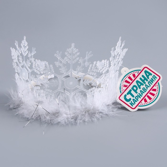 Корона «Снежинка», с пухом Корона «Снежинка», с пухом