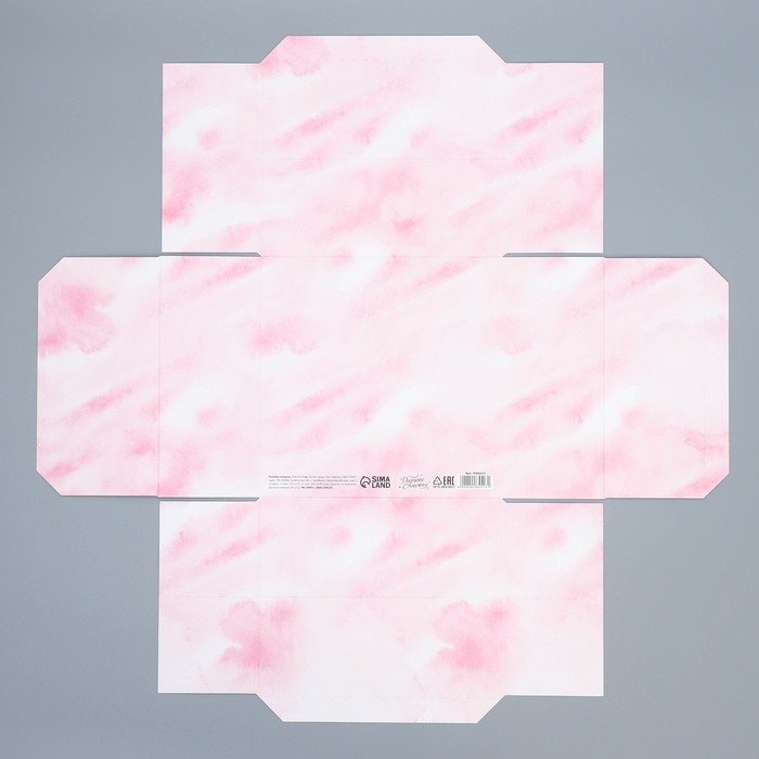 Коробка подарочная складная, упаковка, «Цветы», 17 х 17 х 7 см