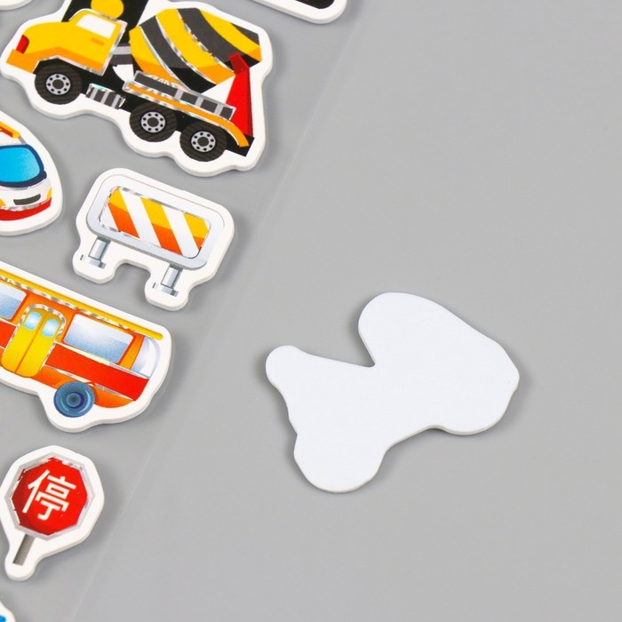 Наклейки для творчества бумага Наклейки для творчества бумага "Спецтехника" 15х30 см