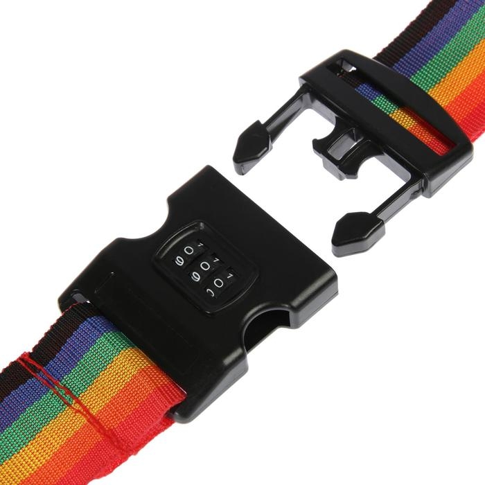 Ремень для чемодана или сумки с кодовым замком ТУНДРА, МИКС Ремень для чемодана или сумки с кодовым замком ТУНДРА, МИКС