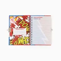 Записная книжка на замочке А6, 50 л. &laquo;Настоящий герой&raquo;