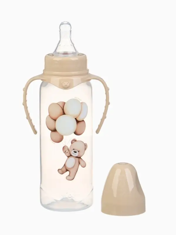 Новогодняя бутылочка для кормления «Baby Bear» 250 мл, цилиндр, бежевый Mum&Baby Новогодняя бутылочка для кормления «Baby Bear» 250 мл, цилиндр, бежевый Mum&Baby