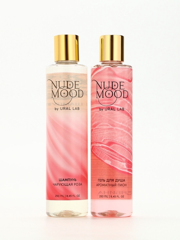Подарочный набор URAL LAB: гель для душа и шампунь для волос, 2х250 мл, аромат розы и пиона Подарочный набор URAL LAB: гель для душа и шампунь для волос, 2х250 мл, аромат розы и пиона