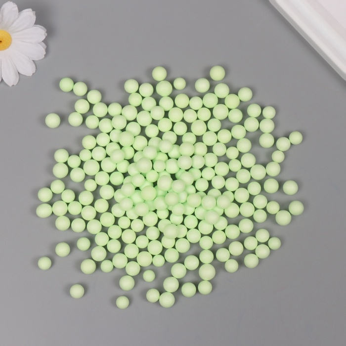 Декор для творчества пенопласт Декор для творчества пенопласт "Ассорти шариков" светло-зелёный набор 10 гр