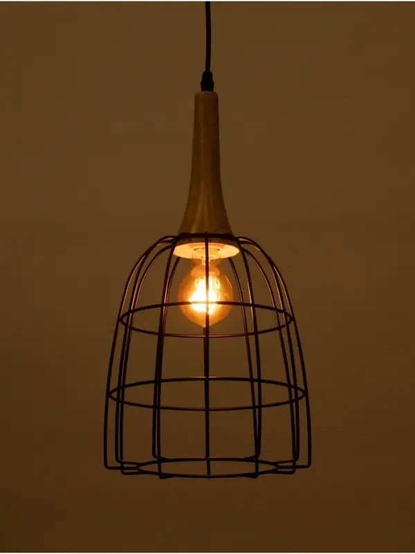 Светильник BayerLux &laquo;Чикаго&raquo;, 1&times;40 Вт, Е27, черный/коричневый, 24.5&times;24.5&times;44(144) см