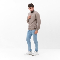 Толстовка мужская (бомбер) MIST Men's casual размер 56, серо-бежевый