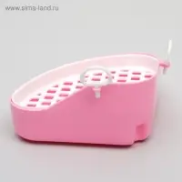 Туалет для кроликов и хорьков, 18.5&times;18 см, угловой, пластик, цвет МИКС