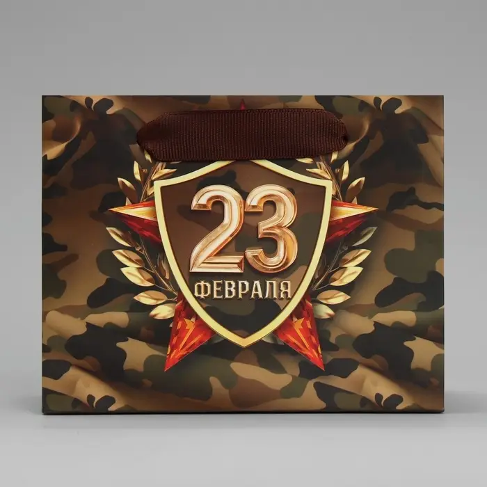 Пакет подарочный ламинированный, упаковка, «С 23 февраля», S 15 х 12 х 5.5 см Пакет подарочный ламинированный, упаковка, «С 23 февраля», S 15 х 12 х 5.5 см