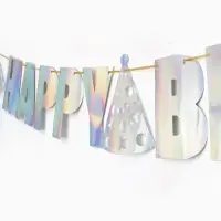 Гирлянда "Happy Birthday" галография
