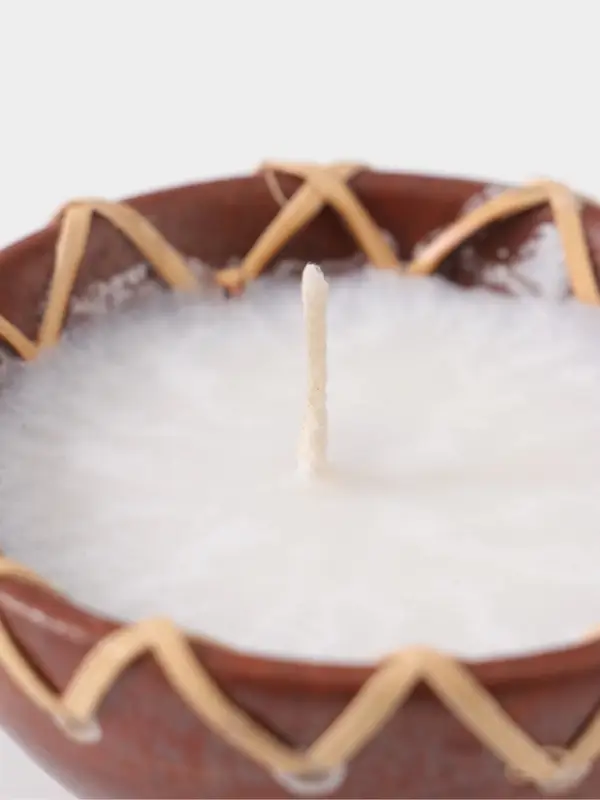 Свеча в керамической чаше, 9&times;9&times;4 см