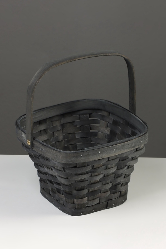 Набор корзин плетёных, 3 шт., 28×28×16 см, 23×23×14 см, 18×18×12 см, ива, серая