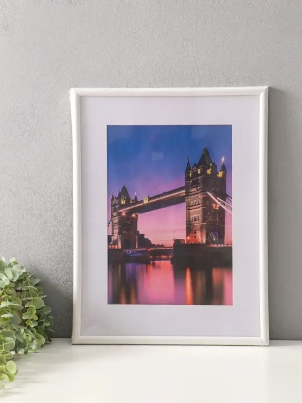 Фоторамка для фото 30х40 см, с паспарту 21х30 см, Vivo, белый