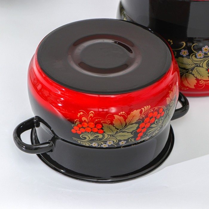 Набор кастрюль «Рябинка», 2 предмета: 4 л, 5,5 л, индукция Набор кастрюль «Рябинка», 2 предмета: 4 л, 5,5 л, индукция