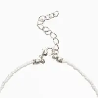 Чокер "Морской мир" из ракушек, цвет белый в серебре