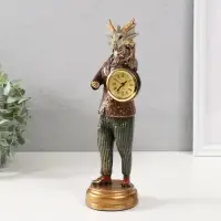 Фигурка - часы настольные полистоун &laquo;Золотистый дракон&raquo;, 9.5&times;8.5&times;28 см