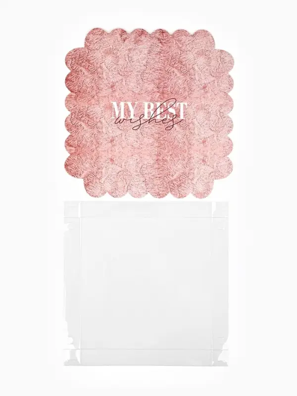 Коробка для печенья с прозрачной крышкой My best wishes, 21&times;21&times;3 см