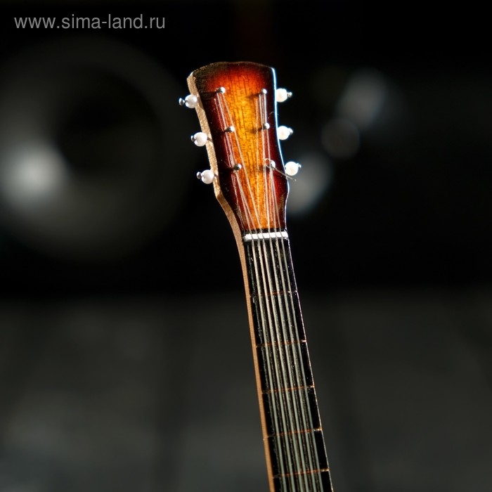 Гитара сувенирная  Гитара сувенирная "Gibson Es" чёрно-жёлтая, на подставке 24х8х2 см