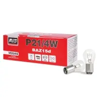 Лампа AVS Vegas 12V. P21/4W(BAZ15d) BOX 10шт. смещ.штифт