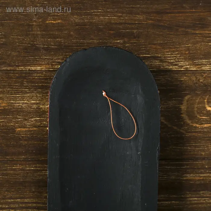 Маска настенная дерево Маска настенная дерево "Абориген черный с красным узором" 3х12х50 см