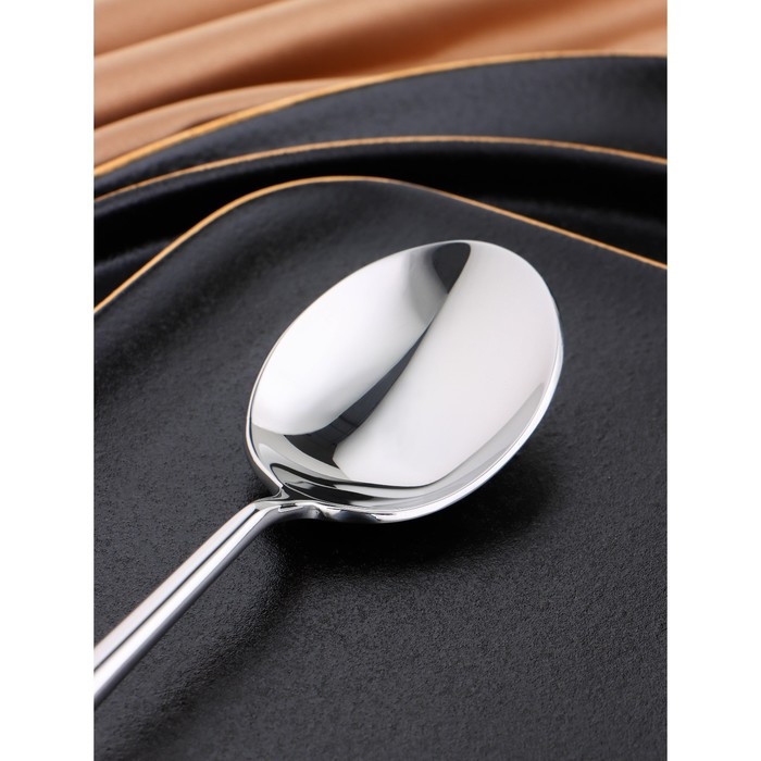 Ложка столовая «Торнбери», длина 21 см, толщина 7 мм, цвет серебряный