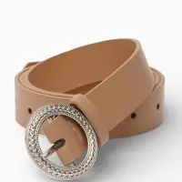 Ремень женский, 1 прокол, 3.5&times;110 см, без винта, бежевый