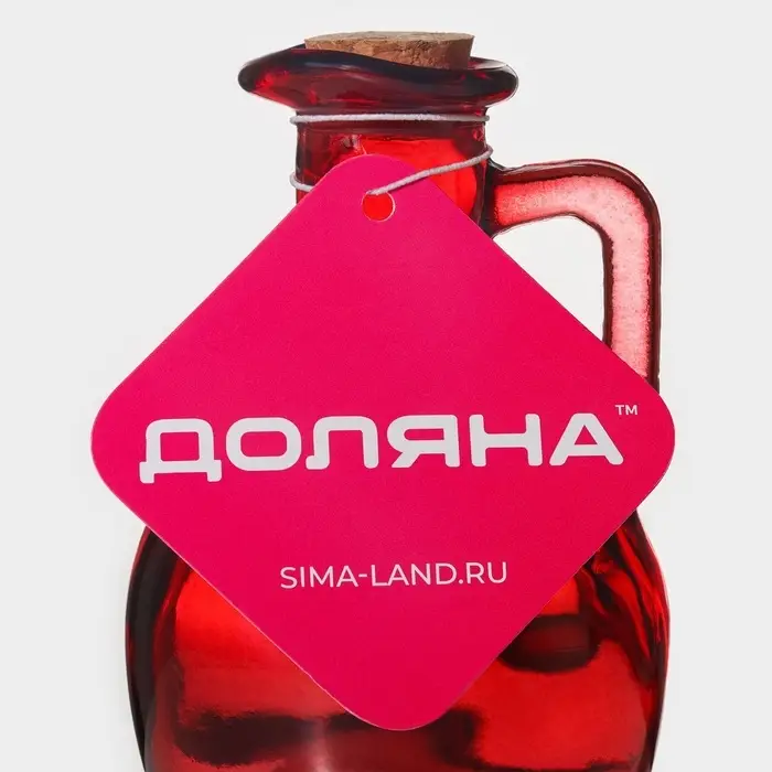 Бутылка для соусов и масла Доляна &laquo;Олио&raquo;, 200 мл, h=12 см, стекло, красная