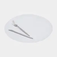 Салфетки сервировочные на стол Доляна &laquo;Соломка&raquo;, d=38 см, 4 шт., белые