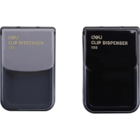 Скрепочница магнитная Deli Е988 со скрепками в комплекте, цвет ассорти