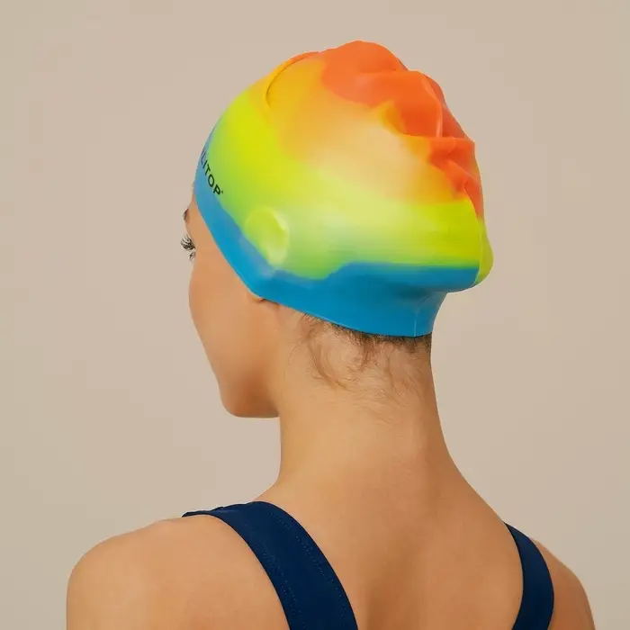 Шапочка для плавания взрослая ONLYTOP Swim, силиконовая, обхват 54-60 см, МИКС