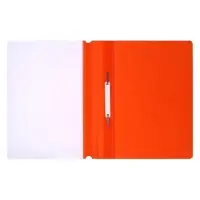 Папка-скоросшиватель Calligrata, А4, 120 мкм, оранжевая, прозрачный верх