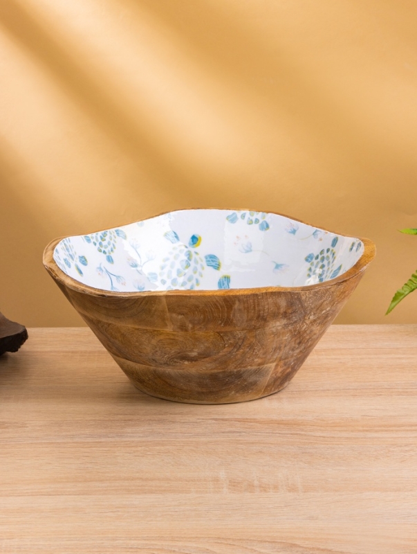 Салатник Салатник "Черепаха и цветы" дерево манго 29х29х11 см