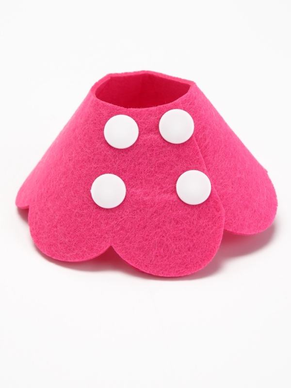 Ветеринарный воротник из фетра  Ветеринарный воротник из фетра "Ромашка", размер S, фуксия