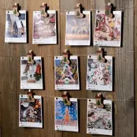 Гирлянда &laquo;Нить&raquo; 2 м, роса с насадками &laquo;Прищепки-чулок&raquo;, IP20, серебристая нить, 20 LED, от батареек АА&times;2, свечение тёплое белое