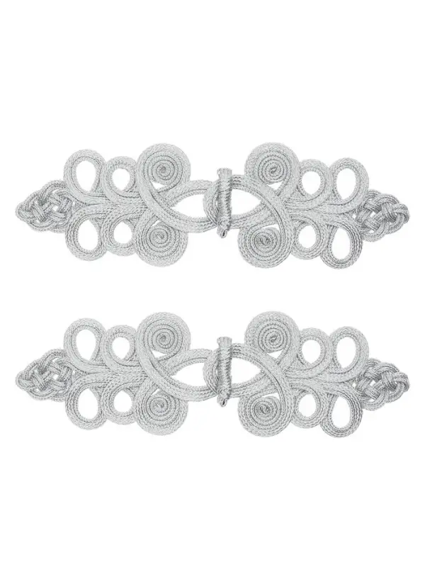 Вышивка, серебро длина 22 см, в наборе 2 штуки