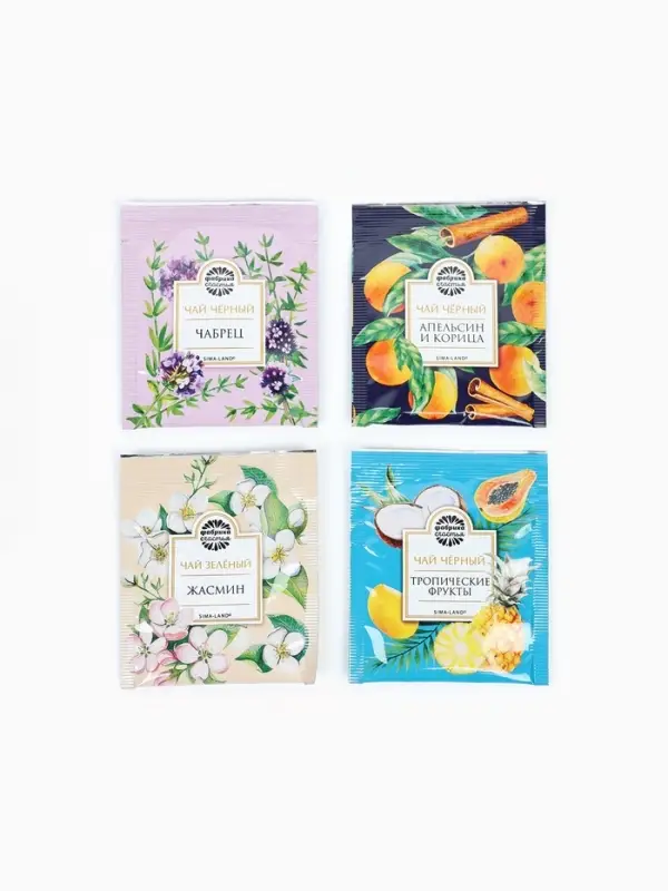 Чай подарочный в открытке &laquo;8 Марта&raquo;, 4 пакетика