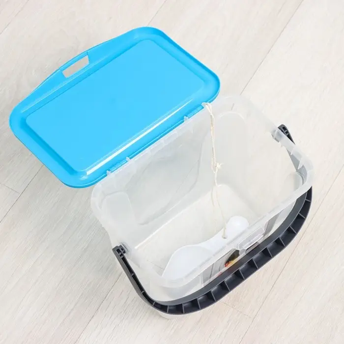 Контейнер для стирального порошка с ручкой, 6 л, голубая лагуна