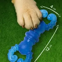 Жевательная игрушка для собак &laquo;Краб&raquo;, прозрачная, 12 см, TPR, голубая