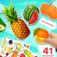 Магнитный игровой набор &laquo;Фрукты-овощи&raquo;, 41 элемент