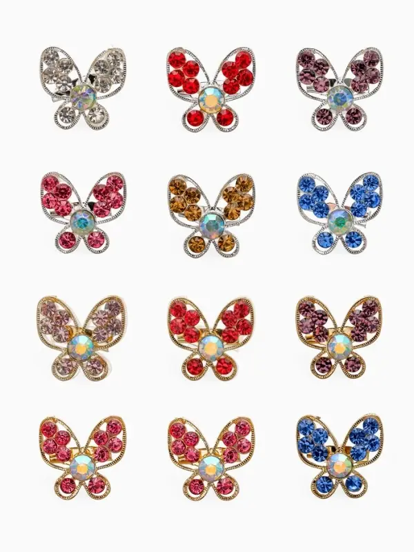 Брошь &laquo;Ассорти&raquo;, бабочек порхающих, МИКС