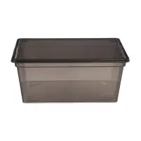 Ящик пластиковый для хранения, с крышкой, объём &mdash; 16 л, прозрачно-чёрный