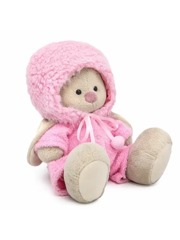 Мягкая игрушка &laquo;Зайка Ми в меховой шапке и комбинезоне&raquo;, 18 см