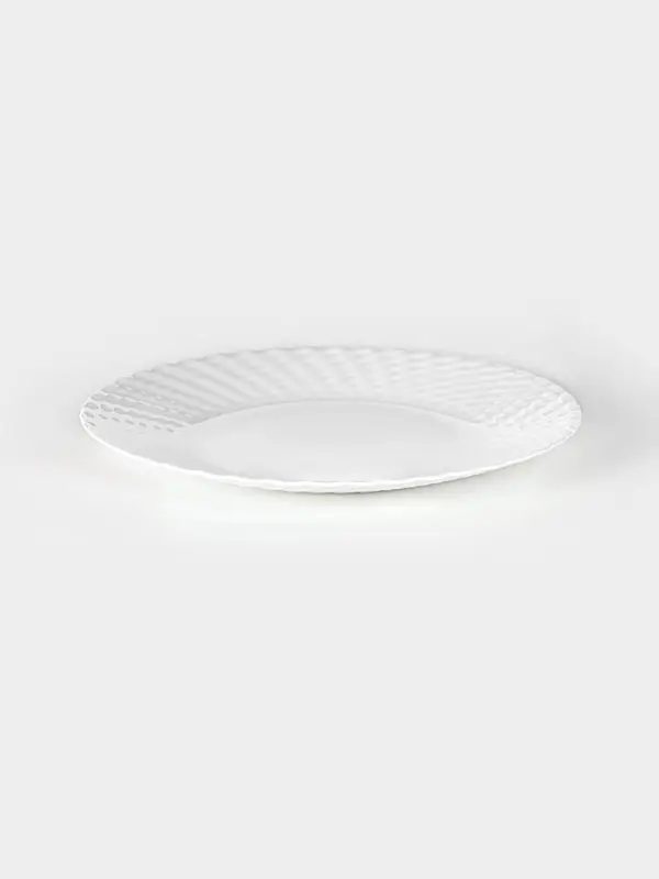 Тарелка обеденная &laquo;Сальвадор&raquo;, d=24.1 см, стеклокерамика, белая