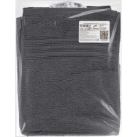 Набор полотенец махровых Luscan/бордюр 400г/м2, 50х90 серый, 10шт/уп